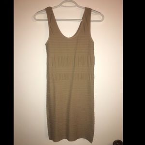 [NEW - never worn] tan mini dress. very stretchy